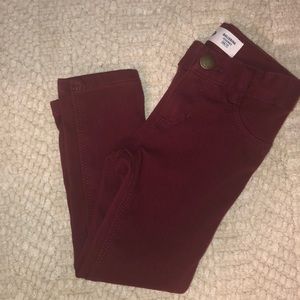 3/$18 New w/o Tags Burgundy Toddler Jeggings 3T